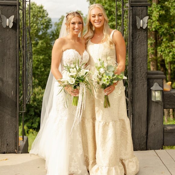 V.Chapman The Avery Dress in Taupe Duchess - Picture 4 of 4